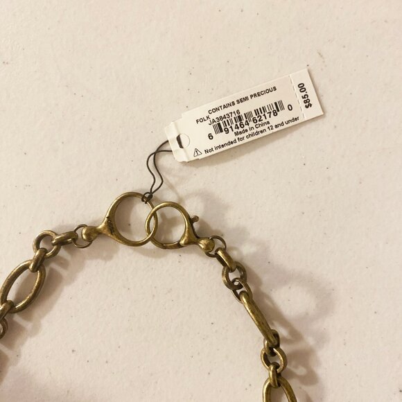 Fossil Layered Folk Stone Necklace - Picture 5 of 5